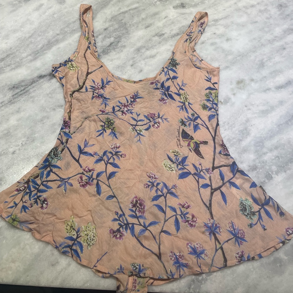 Vintage floral just cavalli tank